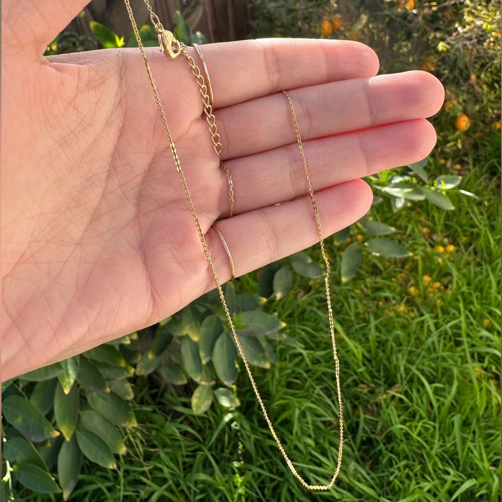 Minimalist sparkle gold chain gold-filled